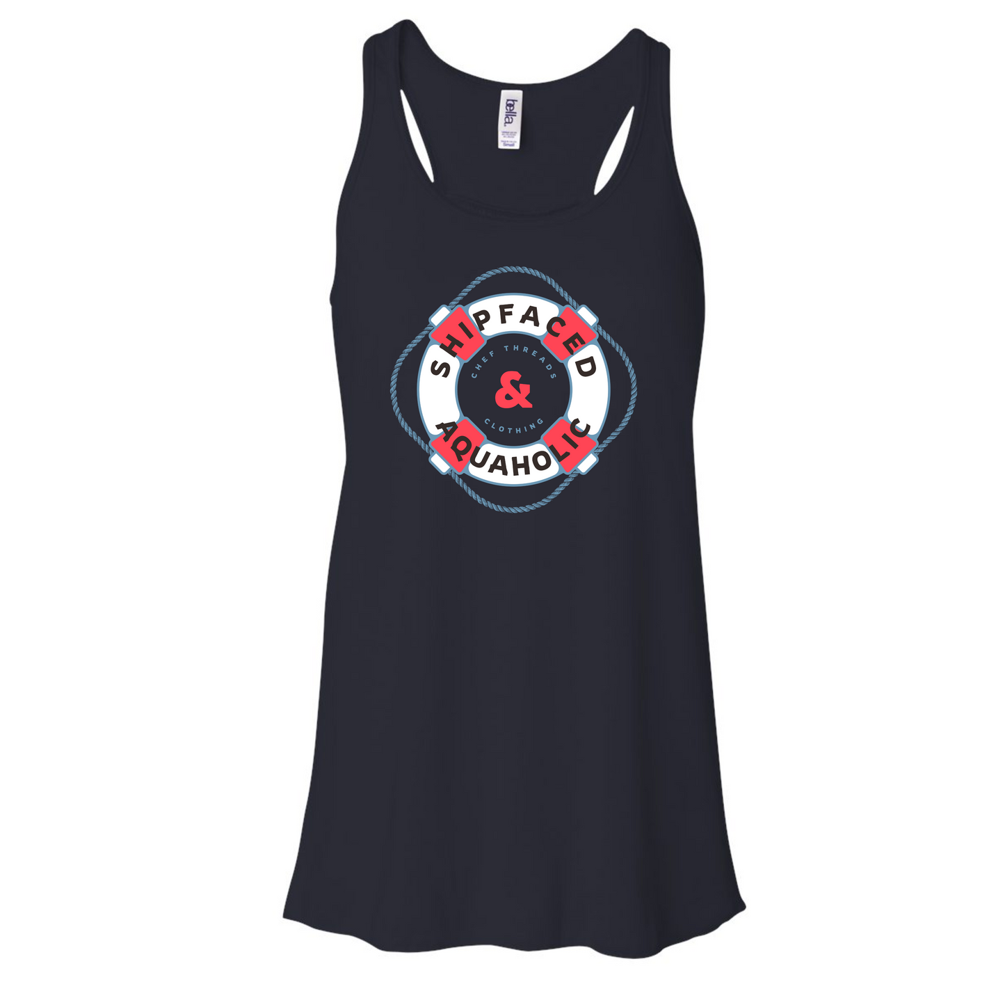 Shipfaced & Aquaholic Flowy Racerback Tank
