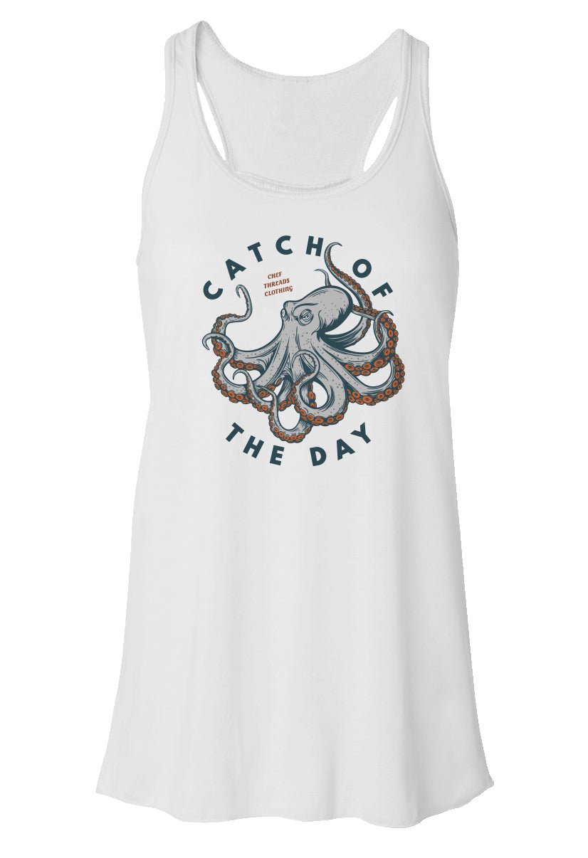 Catch of the Day (Octopus) Flowy Racerback Tank