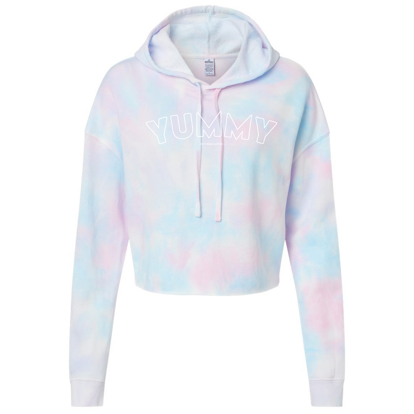 YUMMY Cotton Candy Lightweight Cropped Hoodie