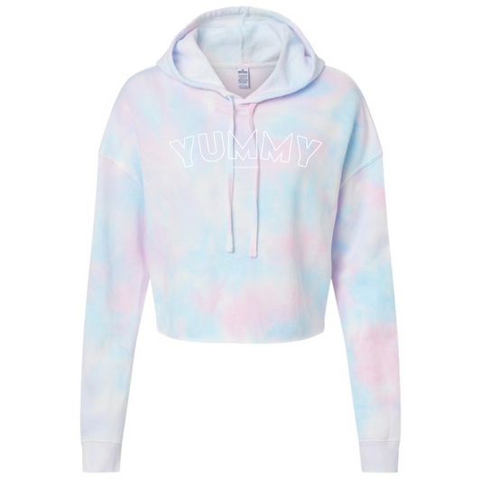 YUMMY Cotton Candy Lightweight Cropped Hoodie