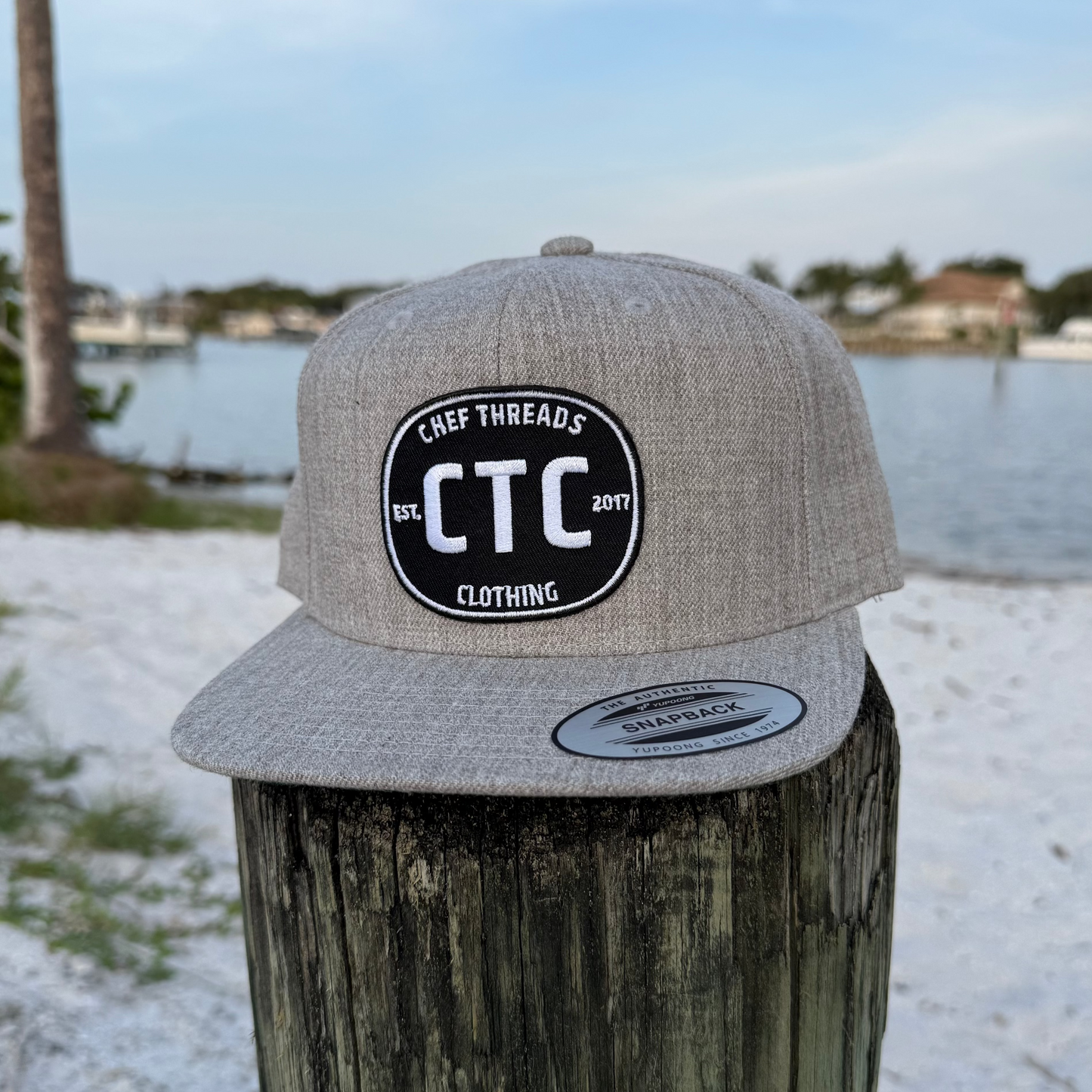Premium Flat Brim Trucker (Heather Grey)