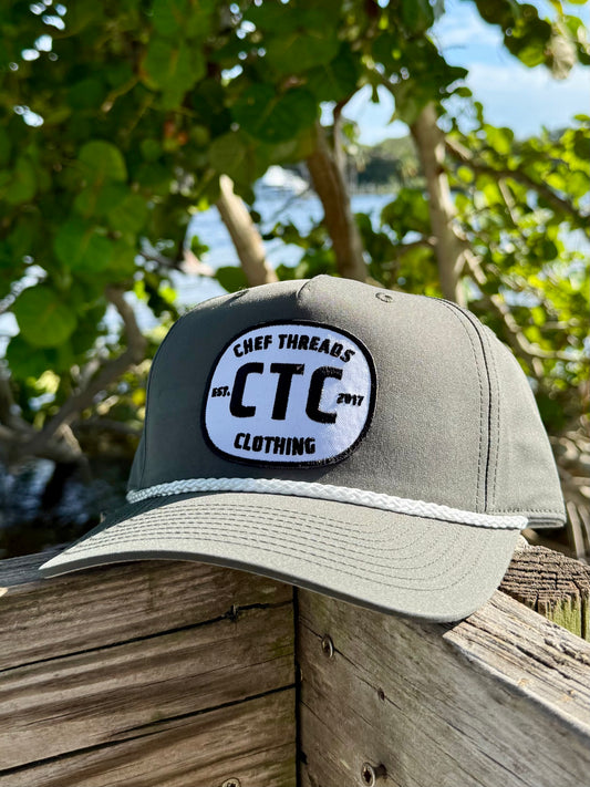 Classic Rope Trucker Hat (Olive Green / White)