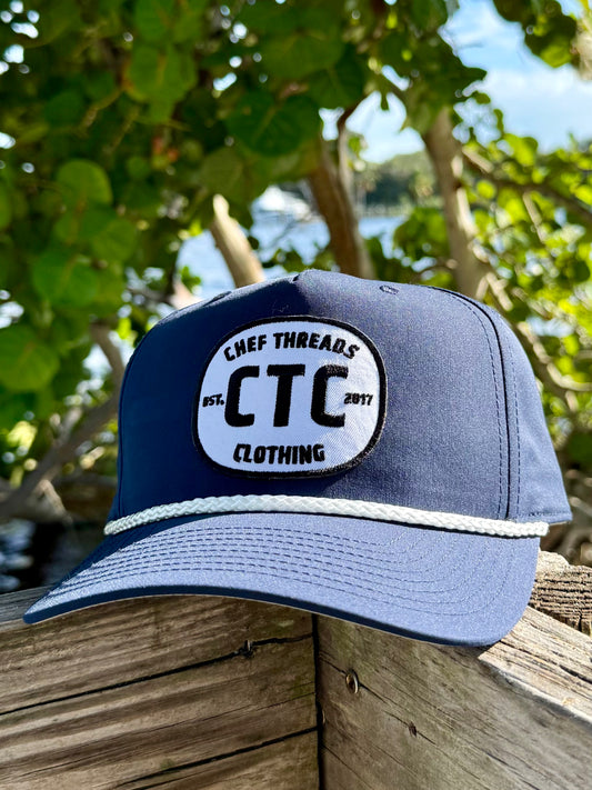 Classic Rope Trucker Hat (Navy / White)