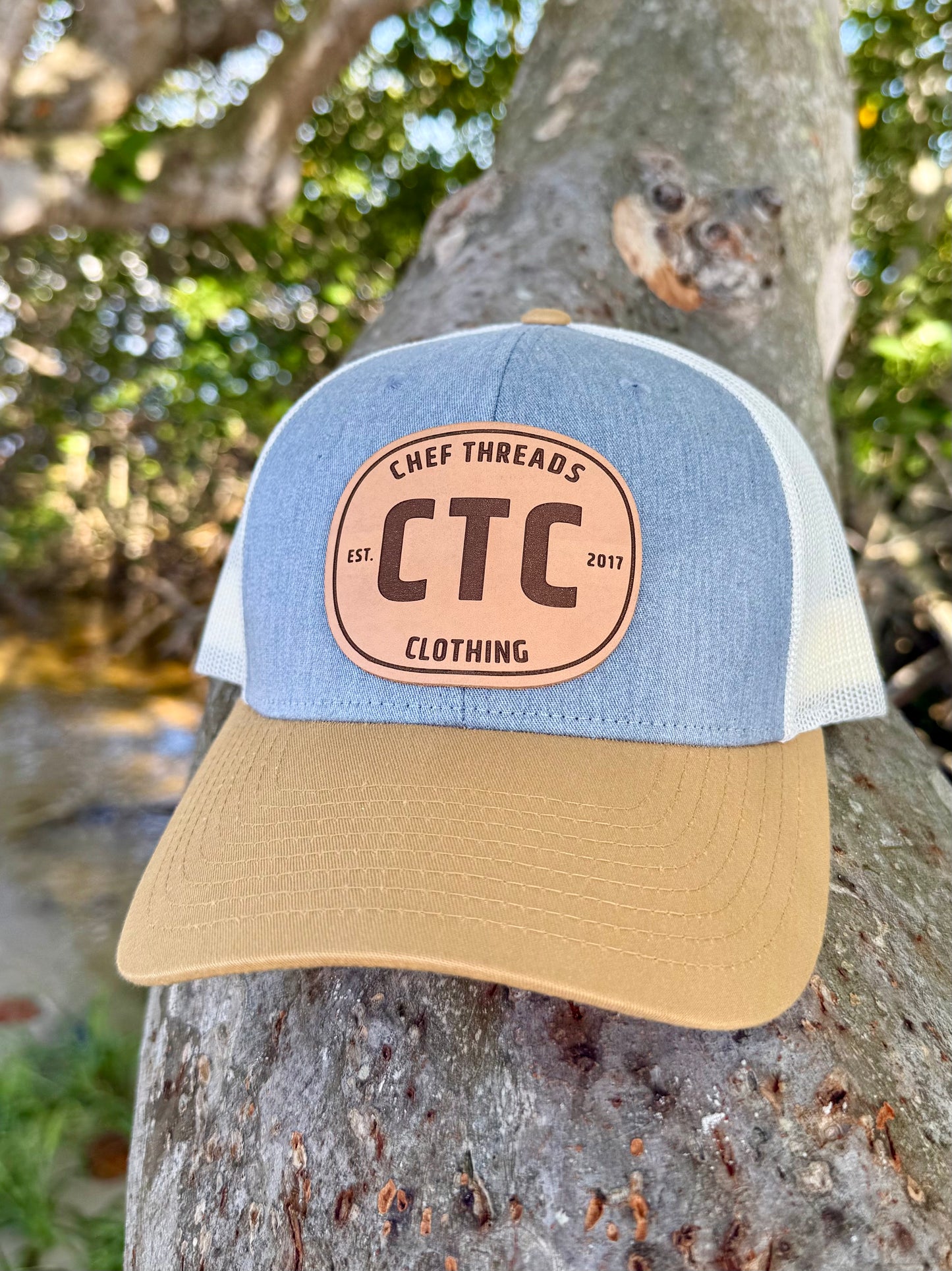 Retro Trucker Hat (Heather Grey / Amber Gold / Birch)