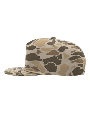 Flat Brim Rope Trucker (Harvest Duck Camo / Light Brown)