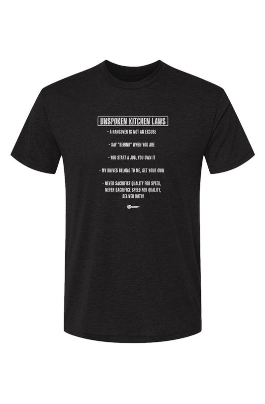 Unspoken Kitchen Laws Premium Triblend Tee