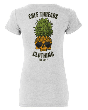 Pineapple Skully Premium Women's Triblend Tee