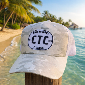 Retro Trucker Hat (White Camo / White)