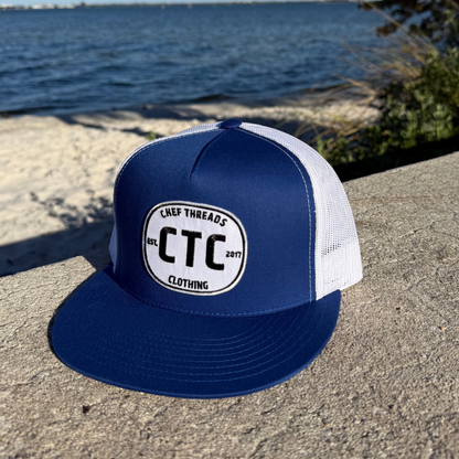 Flat Brim Trucker (Royal / White)