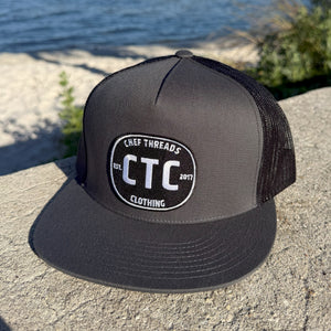 Flat Brim Trucker (Charcoal / Black)