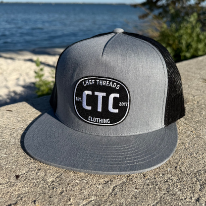Flat Brim Trucker (Heather Grey / Black)
