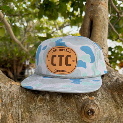 Flat Brim Rope Trucker (Saltwater Duck Camo / Charcoal)