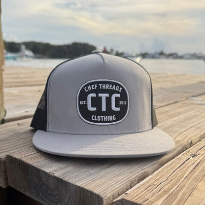 Flat Brim Trucker (Silver / Black)