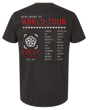 Epcot Drink Around the World Tour Premium Cotton Tee